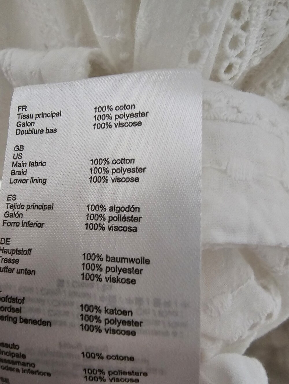 $400 Maje Cotton Midi Dress with Broderie Anglaise White Size 36/ US 4 - Picture 13 of 13